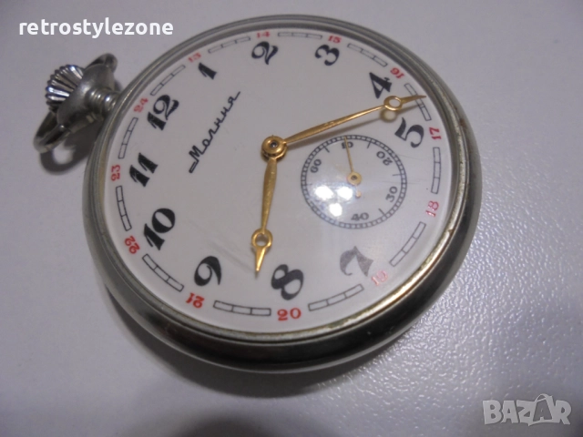 № 8405 Стар джобен часовник “Молния”  , снимка 8 - Антикварни и старинни предмети - 51360299