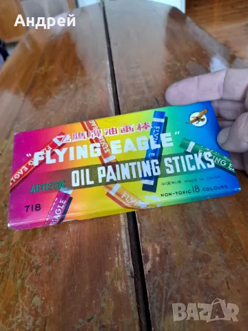 Стари маслени бои Flying Eagle #2, снимка 2 - Други ценни предмети - 48801047