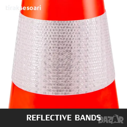 Авариен Сигнален Светлоотразителен конус 45 см, снимка 2 - Аксесоари и консумативи - 48644387