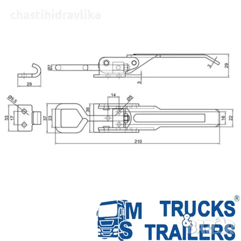 Регулируема ключалка - поцинкована 15705110, снимка 2 - Части - 48362996