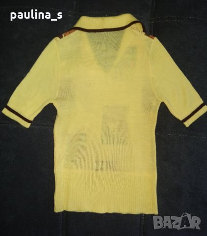 Дамска блузка в жълто / еластична , снимка 2 - Тениски - 26213600