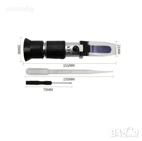 ANIMABG Рефрактометър за пчелен мед, Плътност по Боме, снимка 5 - Други - 52479547