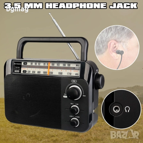 RETEKESS TR604 FM,AM,SW радиоприемник,класически дизайн, снимка 6 - Радиокасетофони, транзистори - 52081232