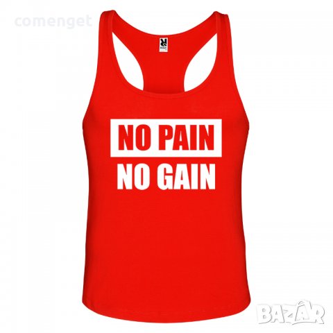 Fitness! Мъжки TRAIN тениски NO PAIN NO GAIN! Поръчай модел с твоя идея!, снимка 2 - Тениски - 16969941