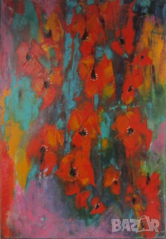 Макове, червени цветя ...Мима / Art by MiMa, kartina, painting картина___113, снимка 1 - Картини - 27263402