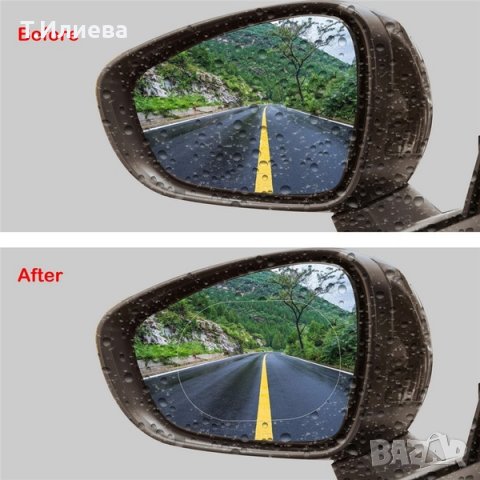 Защитно фолио за страничните огледала / Дъжд/ Сняг, снимка 1