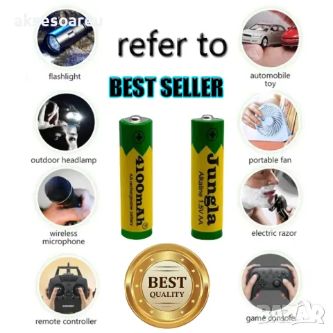 2 бр. нови бързо зареждащи се акумулаторни батерии с високо качество 4100 mAh 1.5 V батерия за фенер, снимка 10 - Батерии, зарядни - 48993875