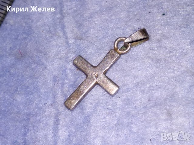СТАРО СРЕБЪРНО СТИЛНО КРЪСТЧЕ СРЕБРО 925 ПРОБА КРЪСТ 29702, снимка 5 - Колиета, медальони, синджири - 40502094
