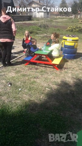 Детска маса с пейка, снимка 3 - Играчки за стая - 32526070