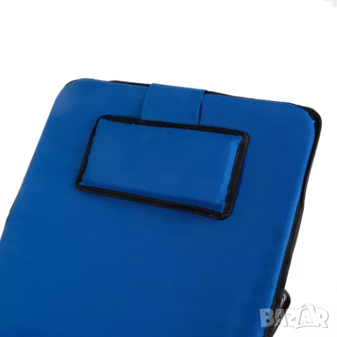 Сгъваема плажна постелка с облегалка и възглавница - за плаж/градина, снимка 4 - Градински мебели, декорация  - 44852993