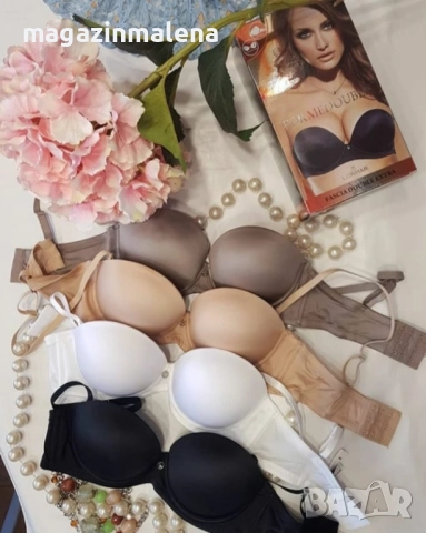 Lormar 65B,70B,75B,80B черен,телесен,капучино,бял супер пуш-ап сутиен +2 РАЗМЕРА Лормар бриджитка, снимка 16 - Бельо - 10319713