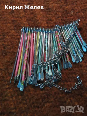 СТИЛНА ВИНТИДЖ АРТ СТИЛ СРЕБРИСТА ЦВЕТНА ОГЪРЛИЦА 47412, снимка 10 - Колиета, медальони, синджири - 47298513