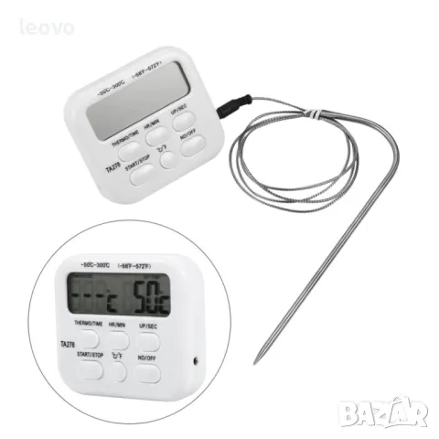 Готварски термометър TA278, с таймер и сонда.  Българско ръководство, снимка 13 - Аксесоари за кухня - 49755449