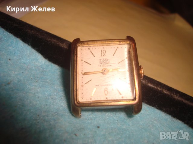 UMF RUHLA 15 RUBIS ANTIMAGNETIC 20 МИКРОНА ПОЗЛАТА Стар НЕМСКИ МЕХАНИЧЕН ЧАСОВНИК РУХЛА РЯДЪК 26300, снимка 7 - Антикварни и старинни предмети - 35161387