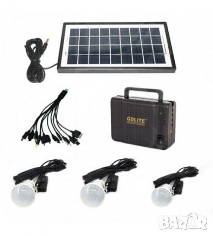 LED Соларна система за осветление GD LITE-GD8007-зарядно за телефон, снимка 2 - Соларни лампи - 32891834