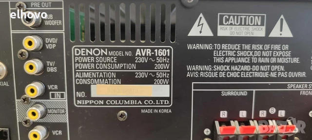 Ресивър Denon AVR-1601#1, снимка 12 - Ресийвъри, усилватели, смесителни пултове - 51201880