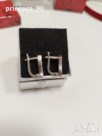 Сребърни обеци , снимка 2 - Обеци - 52965994