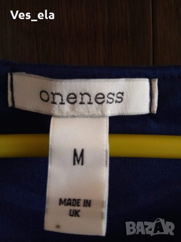 къса турско синя блуза Oneness размер М, снимка 4 - Тениски - 28614838