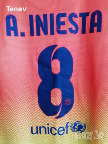 Barcelona Iniesta Nike оригинална тениска фланелка Барселона Иниеста 2012/2013 Away , снимка 3 - Тениски - 43172989
