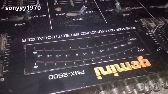 ПОРЪЧАН-GEMINI PMX-2500 PREAMPLI MIXER-MADE IN USA, снимка 9 - Ресийвъри, усилватели, смесителни пултове - 27331620