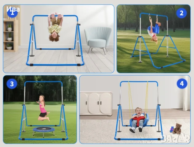 НОВО! Гимнастически лост за деца - Регулируем, висилка гимнастика деца, снимка 7 - Мебели за детската стая - 50536186