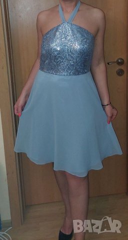 Официална нова рокля от шифон с пайети  , снимка 2 - Рокли - 40790423