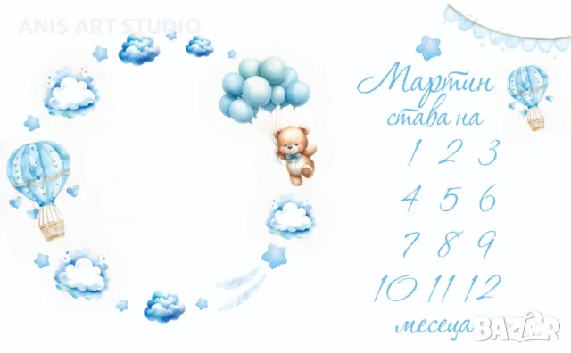 Платно за месечинки/Платно за снимки на бебето/Месечинка, снимка 6 - Други - 44061137