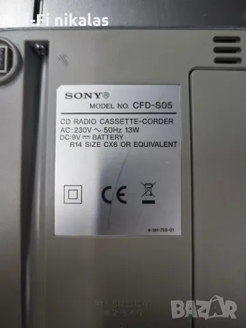 стерео радио касетофон CD player SONY  CFD-S05, снимка 6 - Радиокасетофони, транзистори - 49280044