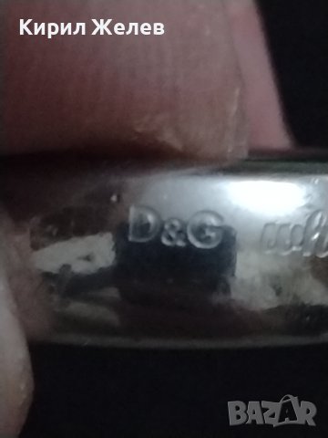 Масивна унисекс халка D&G сребриста с надпис на английски 37399  , снимка 3 - Пръстени - 40413332