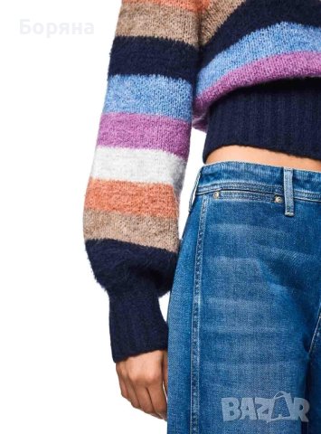 НАМАЛЕН - Dua Lipa & Pepe Jeans нов с етикет пуловер, снимка 15 - Блузи с дълъг ръкав и пуловери - 40312475