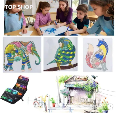 BEMAYSZ 108 Флумастери за оцветяване с двоен връх, снимка 3 - Рисуване и оцветяване - 49333228