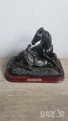 Винтидж скулптура на кон и жребче, снимка 8 - Антикварни и старинни предмети - 53604093