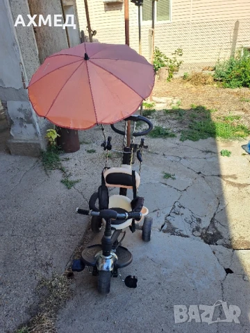 Триколка със сенник и родителски контрол, снимка 4 - Детски велосипеди, триколки и коли - 50866450