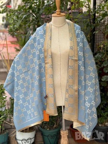кашмирен шал gucci louis vuitton , снимка 9 - Шалове - 51336418