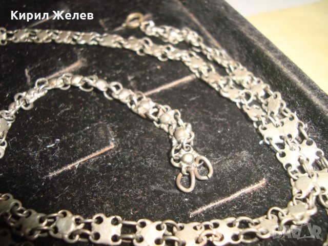 19 ВЕК ВЪЗРОЖДЕНСКИ СРЕБЪРЕН ГЕРДАН САЧАН ЕТНО ПЛЕТКА МАЙСТОРСКА ОГЪРЛИЦА НАКИТ за НОСИЯ БИЖУ 14452, снимка 11 - Антикварни и старинни предмети - 33215851