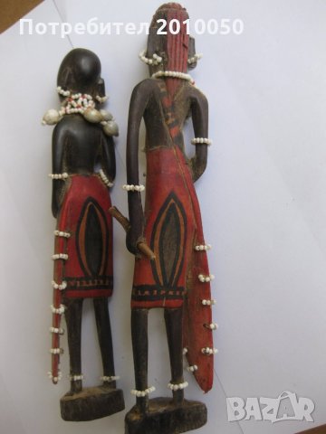 Африкански дървени фигури, снимка 3 - Колекции - 27196986