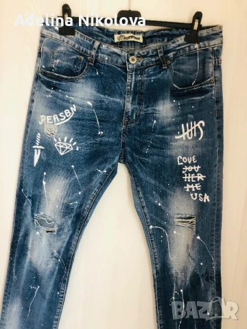 Дамски накъсани дънки, снимка 2 - Дънки - 51261710