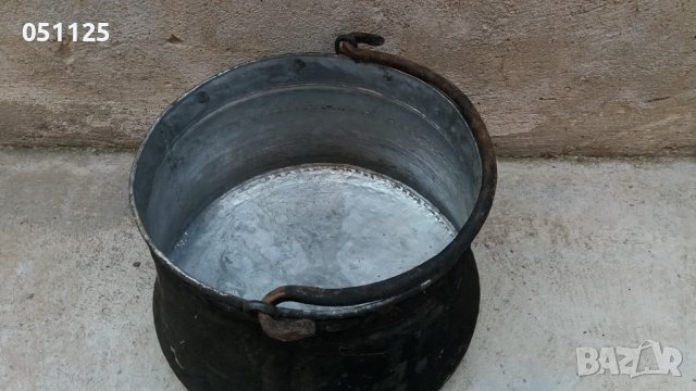 отличен възрожденски кован казан, бакър съд за варене на курбани 40 литра, снимка 12 - Антикварни и старинни предмети - 38365271