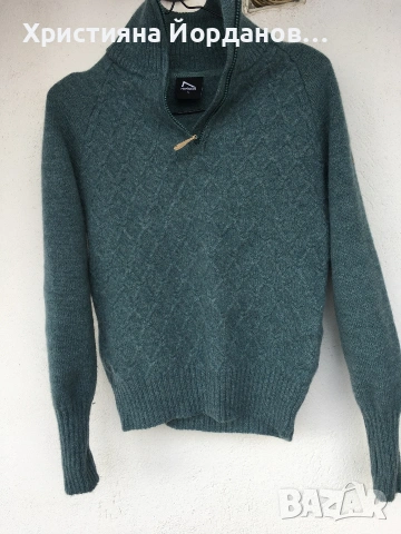 Пуловер поло 100% вълна, С