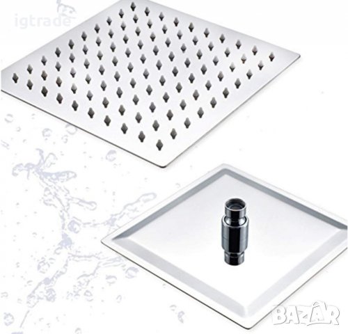 Дуж система за дъжд с LED посветка 30х30 см, снимка 3 - Други стоки за дома - 38186908