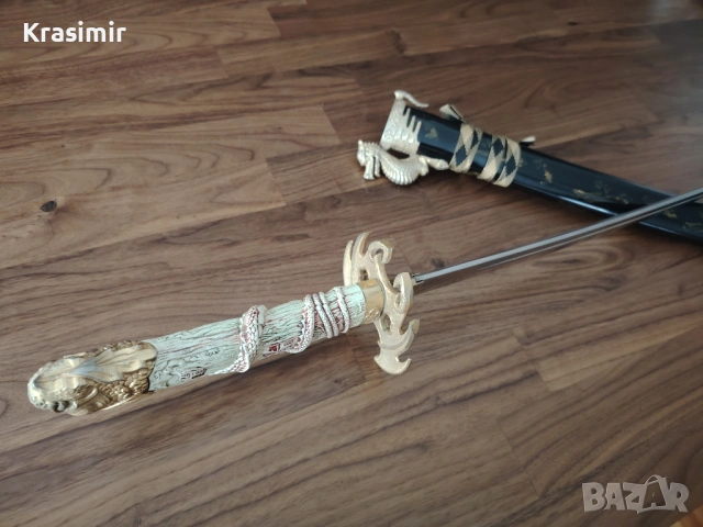 Японски самурайски меч, снимка 5 - Други ценни предмети - 53539133