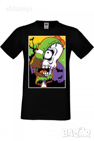 Мъжка тениска The Simpsons Homer Simpson 02,Halloween,Хелоуин,Празник,Забавление,Изненада,Обичаи,, снимка 2 - Тениски - 38136367