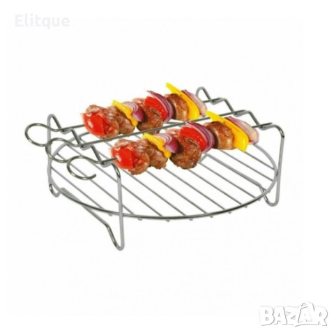 Скара с шишчета за Air Fryer Voltz V51980BG, 18 см., неръждаема стомана, снимка 5 - Други стоки за дома - 52889157