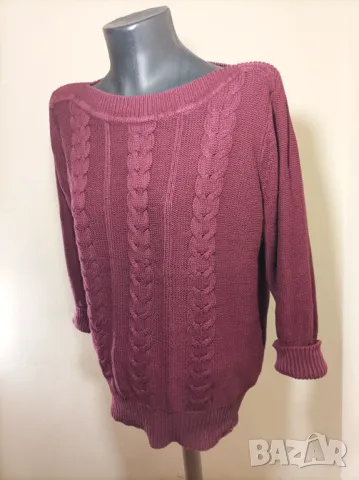 Пуловер бордо, снимка 3 - Блузи с дълъг ръкав и пуловери - 48296179