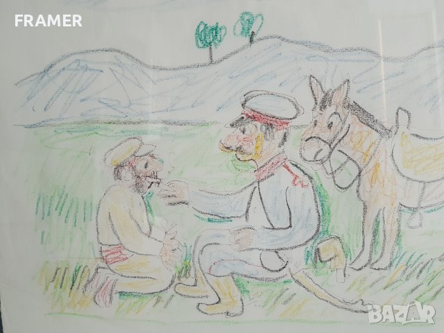 Стоян Венев (1904-1989) Арестант и жандармерист началото 1980те години, снимка 4 - Картини - 43658157