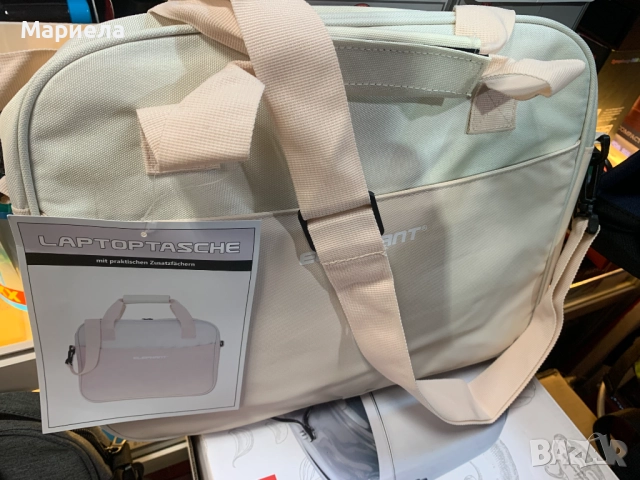 Elefan Чанта за лаптоп с 2 отделения / Бежово - Крем , elephant laptop bag, снимка 8 - Други стоки за дома - 51972601