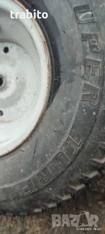 Гуми с джанти задни от тракторна косачка31-3-25, снимка 4 - Градинска техника - 49731560