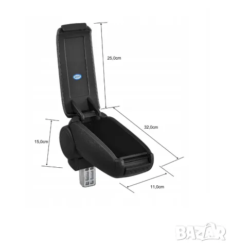 Подлакътник черна кожа подходящ за Volkswagen Golf Mk5 Mk6 Jetta EOS Scirocco, снимка 5 - Аксесоари и консумативи - 47447100