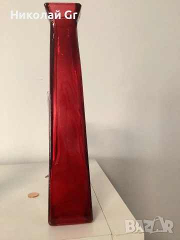 Ваза за цветя стъкло  Арт Нуво отличен състояние цена за 3 броя, снимка 3 - Антикварни и старинни предмети - 53084189