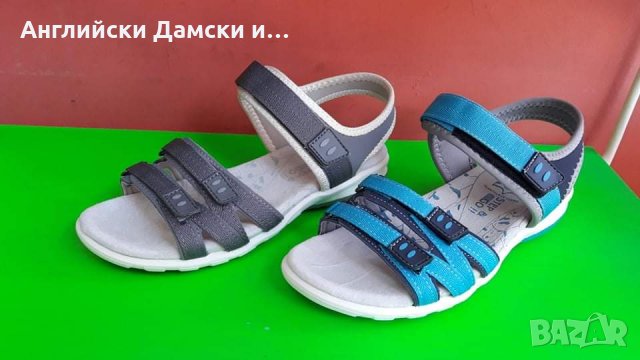 Английски дамски сандали с естествена кожа стелка 2 цвята 